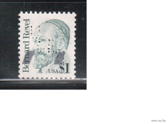 США-1986, (Мих.1850),  гаш., Стандарт, Личности, Религия (одиночка), перфин
