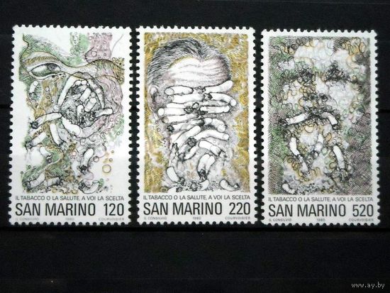 Сан Марино 1980 (Ми-1206-8) Борьба с курением**