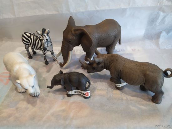 ФИГУРКИ  ДИКАХ ЖИВОТНЫХ ШЛЯЙХ(ГЕРМАНИЯ)  одним лотом