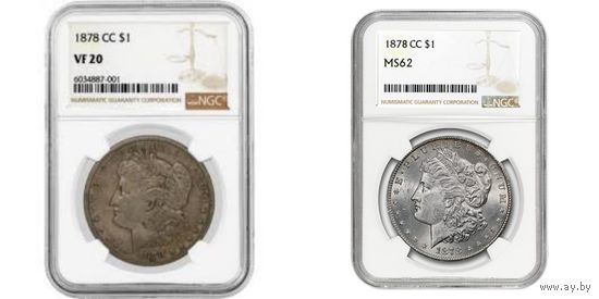 1 доллар 1878 CC