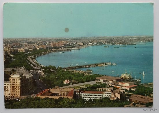 Открытка "Баку. Панорама города". изд. "Интурист, морфлот"