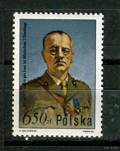 Польша - 1981 - 100-летие со дня рождения  генерала Владислава Сикорского - [Mi. 2738] - полная серия - 1 марка. MNH.  (Лот 50JM)-TG2P12