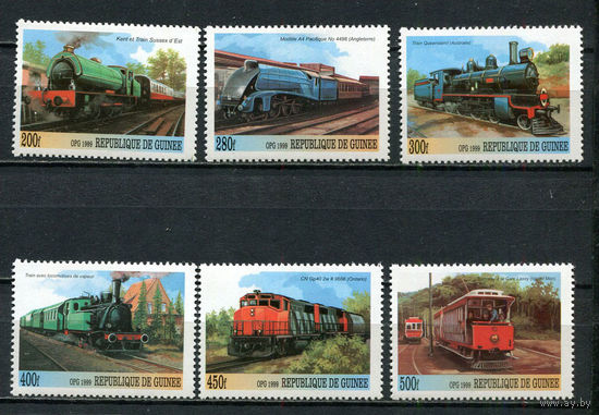 Гвинея - 1999 - Локомотивы - [Mi. 2722-2727] - полная серия - 6 марок. MNH.  (Лот 85GN)-T41P31