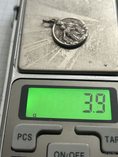 Старинный кулончик в посеребрении