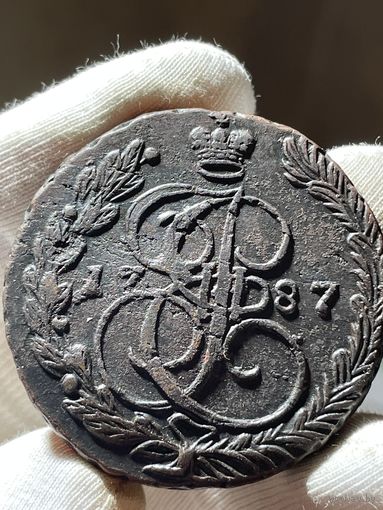 5 копеек 1787 ЕМ без МЦ.Кладовая.Состояние.