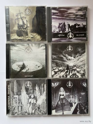 6 CD Lacrimosa: Einsamkeit, Angst, Echos, Alleine Zu Zweit, Inferno, Fassade. Цена за 6 дисков!