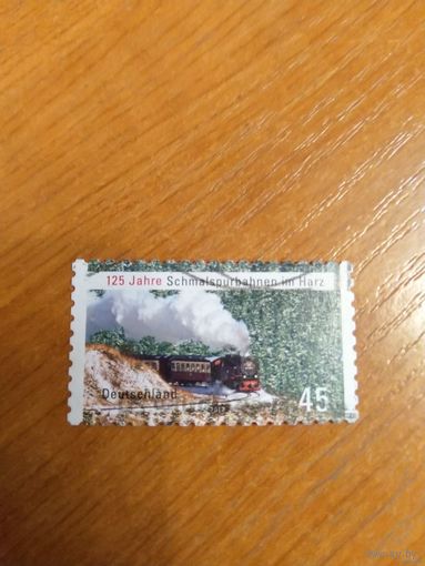 2012 Германия поезд железная дорога паровоз выпускалась одиночкой 125 годовщина узкоколейной железной дороги в Гарце (5-8)
