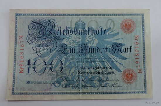 100 марок 1908 г. Германия