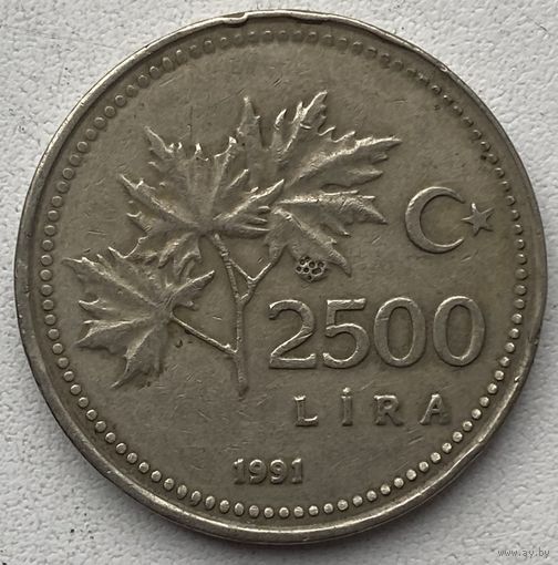 Турция 2500 лир 1991 г.