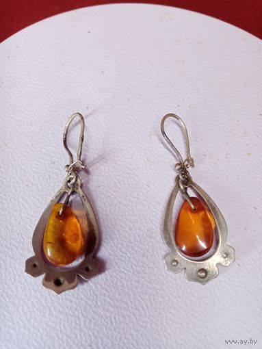 Серьги большие полукруглые 4.5см длина. :4ФЯ сЗвезда925пр.