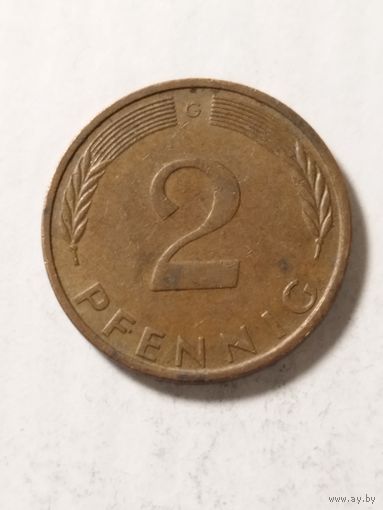 Германия 2 пфенинга 1971 G