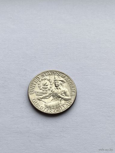 25 центов 1976 г. "200 лет Независимости США", Барабанщик, США