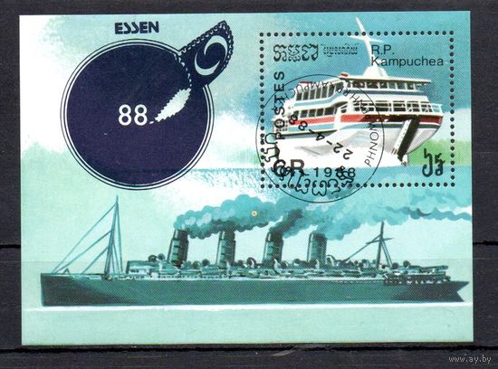 Корабли Камбоджа 1988 год 1 блок