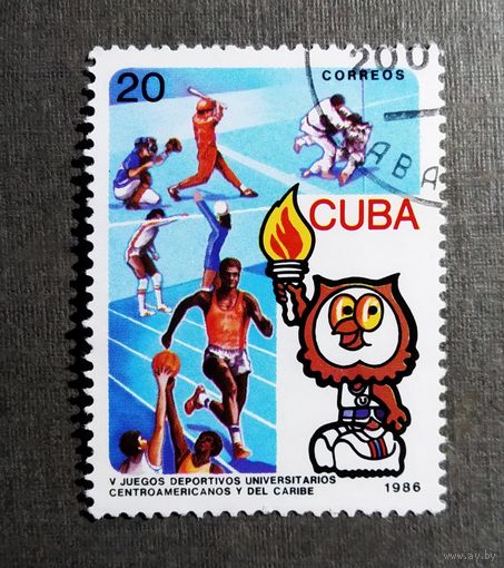 Марка Куба 1986 год Центральноамериканские игры