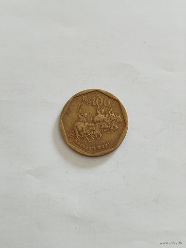 100 рупий Индонезия.
