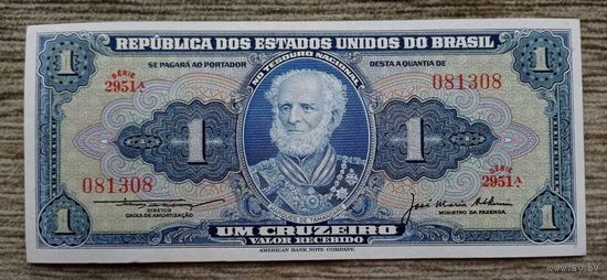 Werty71 Бразилия 1 крузейро 1954 - 1958 UNC банкнота