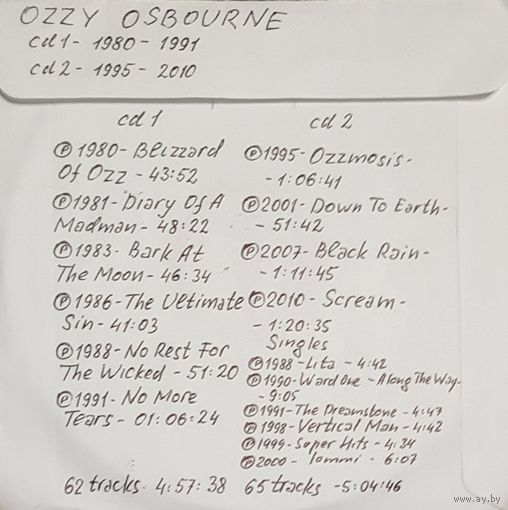 CD MP3 дискография Ozzy OSBOURNE - 2 CD