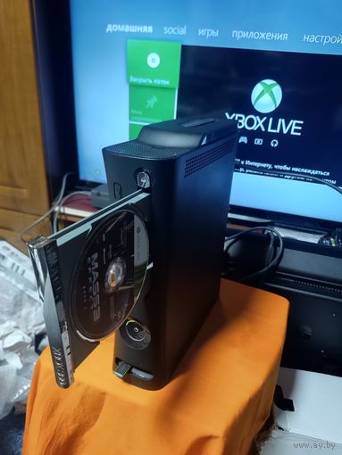 Приставка Xbox 360 elite по частям  блок питания жёсткий диск с играми