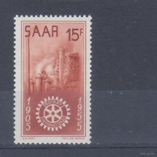 [1775] Германия,Саар 1955. Промышленность.Металлургия. Одиночный выпуск. MNH