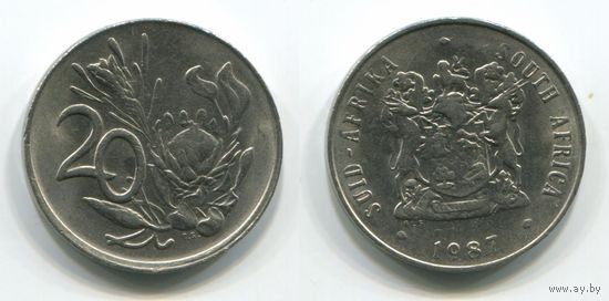 Южная Африка. 20 центов (1987, XF)