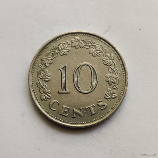 Мальта 10 центов 1972 г.  (2)