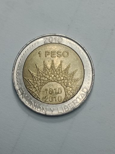 Аргентина 1 песо 2010 года .