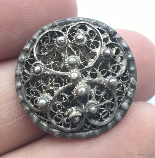 Пуговица - Филигрань - СЕРЕБРО - 18-19 век - очень редкая - РАСПРОДАЖА! - Смотрите другие мои лоты!
