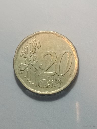 Ирландия 20 центов 2002 года .