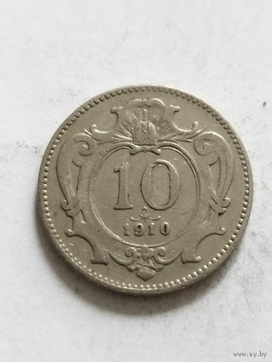 Австрия 10 геллер 1910