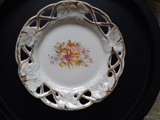 Тарелка плетёнка блюдо Германия Нижняя Силезия 19 - нач. 20 в.