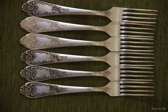 Вилки мельхиоровые 6 шт. ( 17,5 см ) А 3