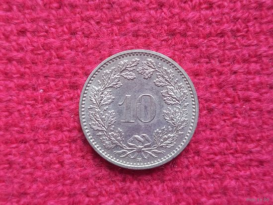 Швейцария 10 раппенов 1999 г.