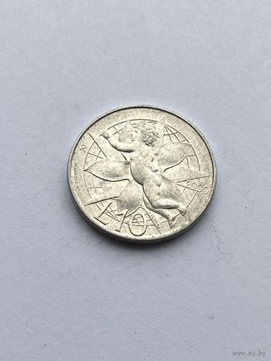 10 лир 2000 г., Сан-Марино