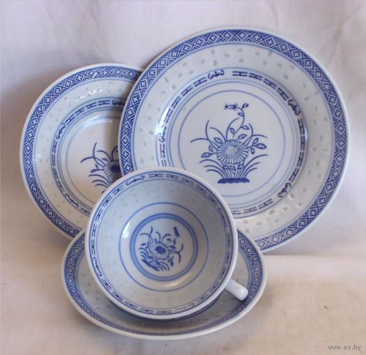 Чайная тройка + Блюдце Чай Пиала Рисовый фарфор Китай