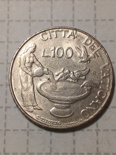 100 лир Италия Ватикан 1997 год