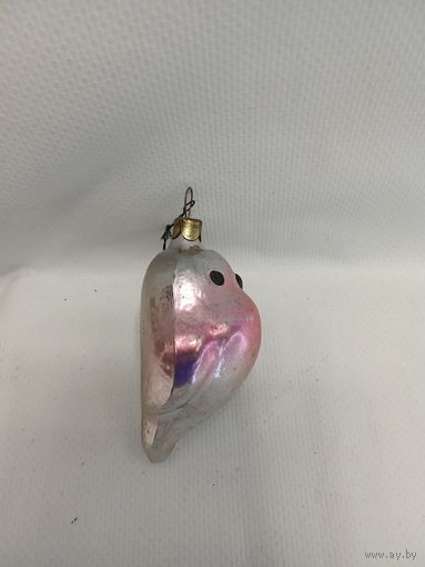 Ёлочная игрушка Птичка Снегирь СССР