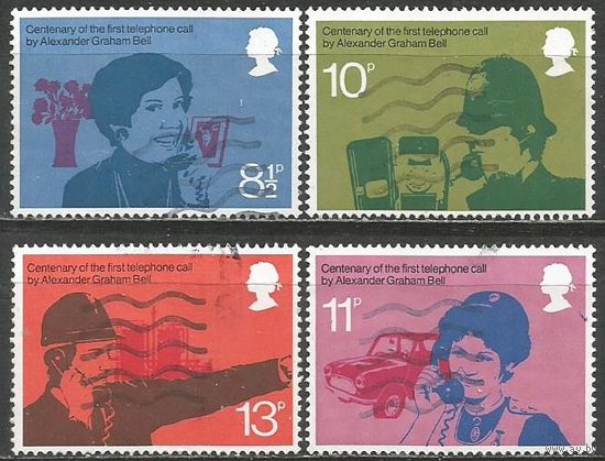 Британия. 100 лет телефону. 1976г. Mi#702-05. Серия.