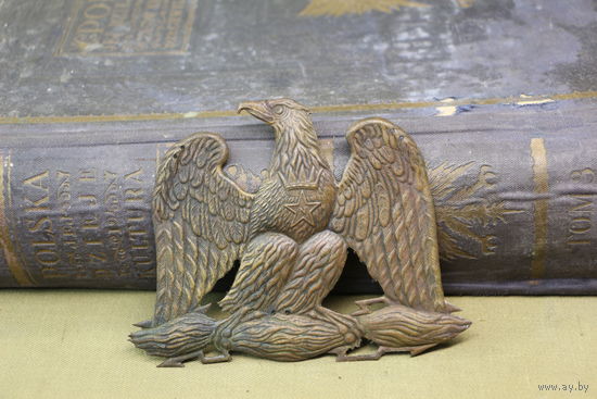 Киверная бляха армии НАПОЛЕОНА, линейный полк. ВОЙНА 1812 год. Распродажа коллекции вещей. С РУБЛЯ! АУКЦИОН!