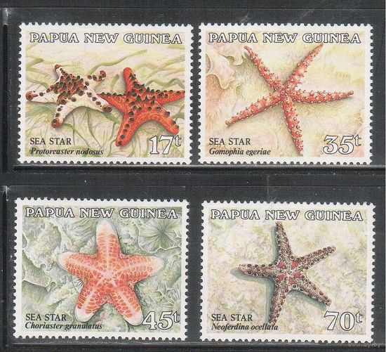 Папуа Новая-Гвинея-1987 (Мих.553-556) , ** , Морская фауна, (полная серия)