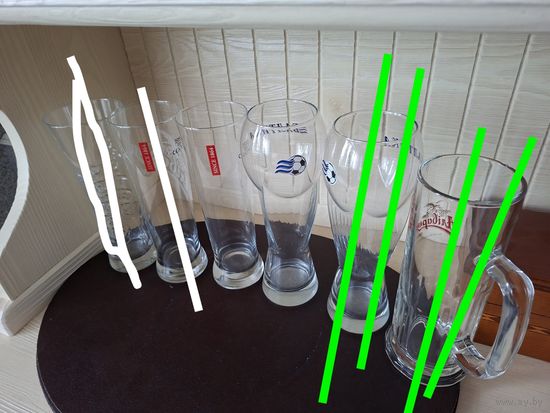 Пивные бокалы ,большие 1980-х-90х