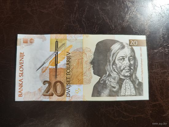 Словения 20 толаров образца 1992 года UNC p12a см доп фото