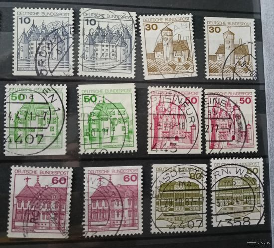 ФРГ стандарт 1977-1982 архитектура  полный комплект зубцовки C и D