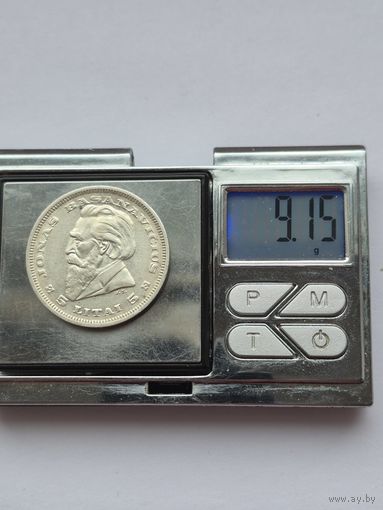 5 лит 1936 года. Литва, Первая Республика (1925 - 1938). Серебро 750. Монета не чищена. В2 45634.