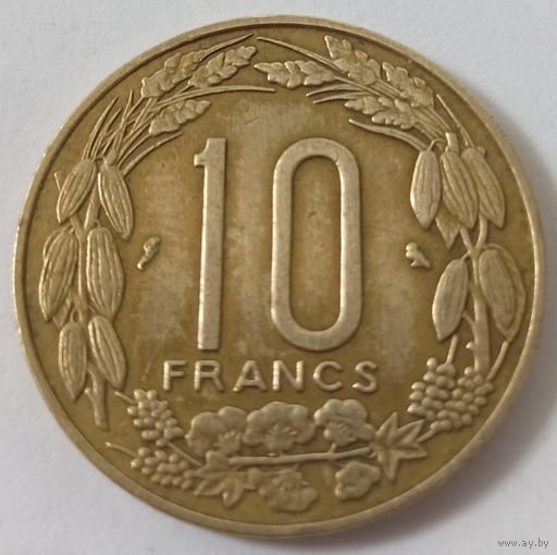 Экваториальные африканские штаты 10 франков 1967, экваториальная африка,камерун