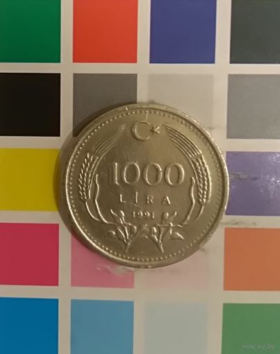 Турция 1000 лир 1991