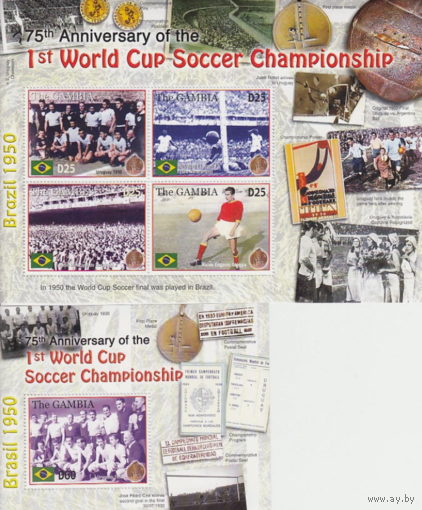 Футбол 75 лет первому ЧМ по футболу 2005 Гамбия MNH