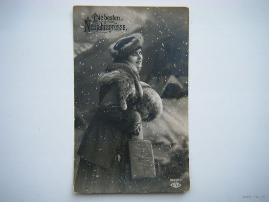 Новогодняя Немецкая открытка до 1917г.