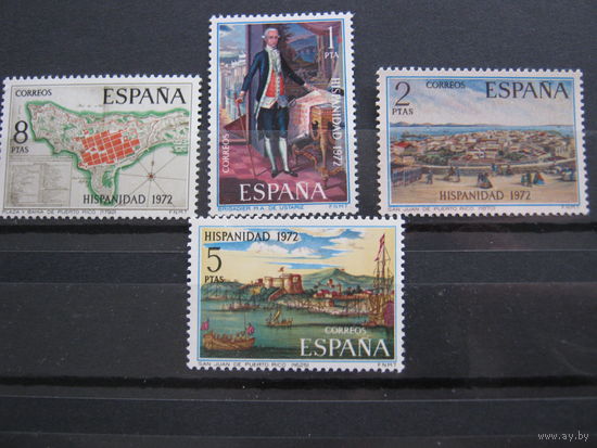 Марки - Испания, 1972, транспорт флот корабли парусники архитектура национальные костюмы