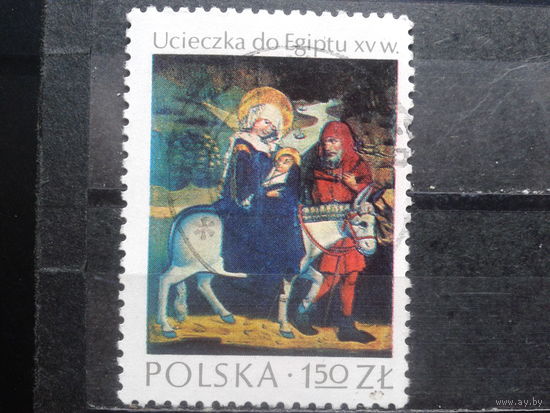 Польша, 1974 , Бегство в Египет 15 век, живопись