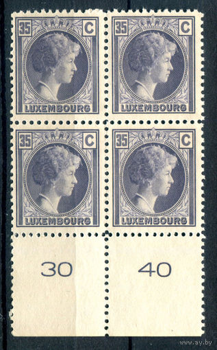 Люксембург - 1928г. - великая герцогиня Шарлотта, 35 с - 1 кварт - чистый, без клея [Mi 205]. #4-W2-136-A-2